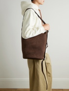 LOEWE - Loop Medium Logo-Debossed Nubuck Bucket Bag