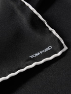 TOM FORD - Contrast-Tipped Silk-Twill Pocket Square