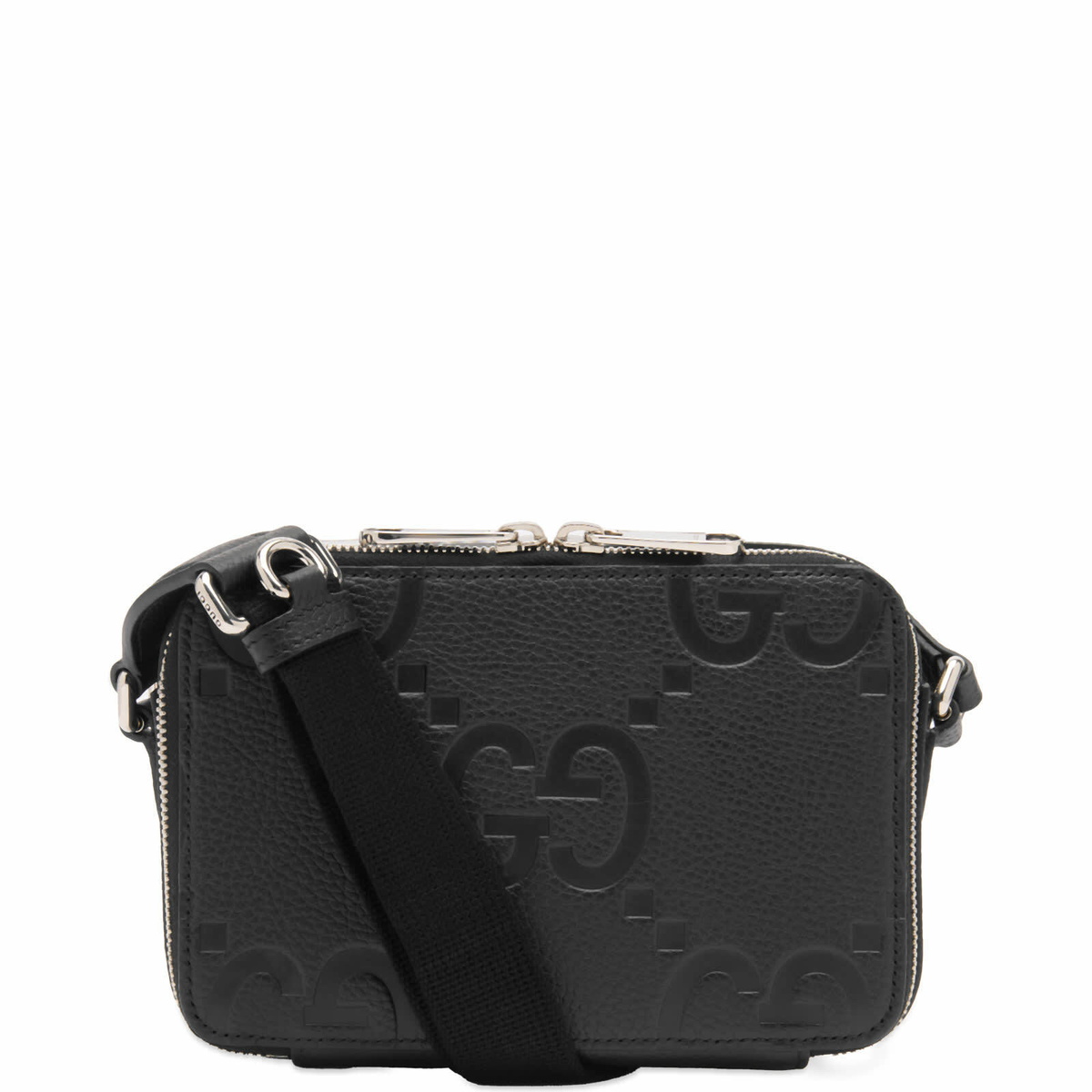 Gucci Men's GG Jumbo Leather Int 802 Mini Bag in Black Gucci