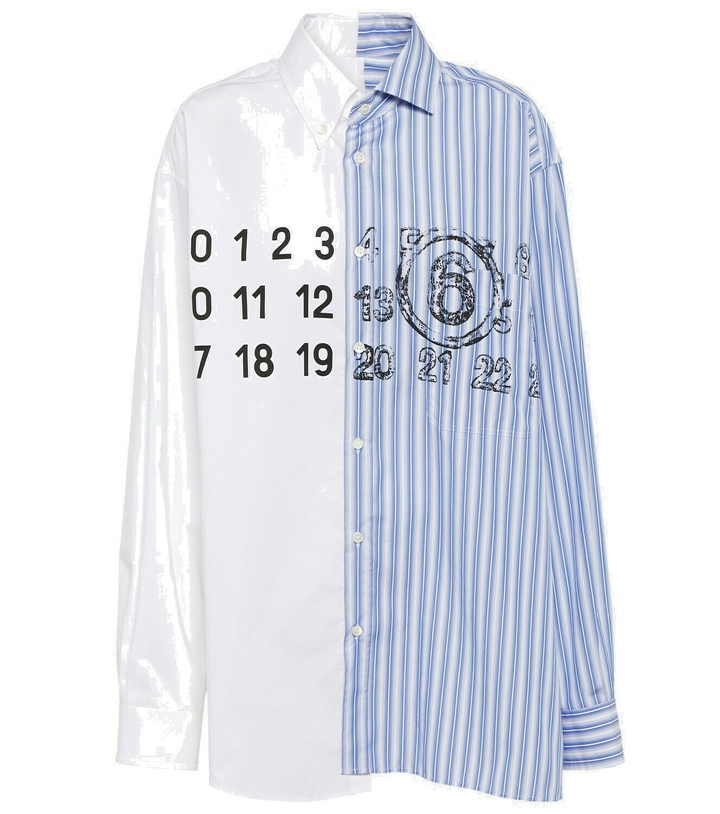 Photo: MM6 Maison Margiela Logo cotton poplin shirt