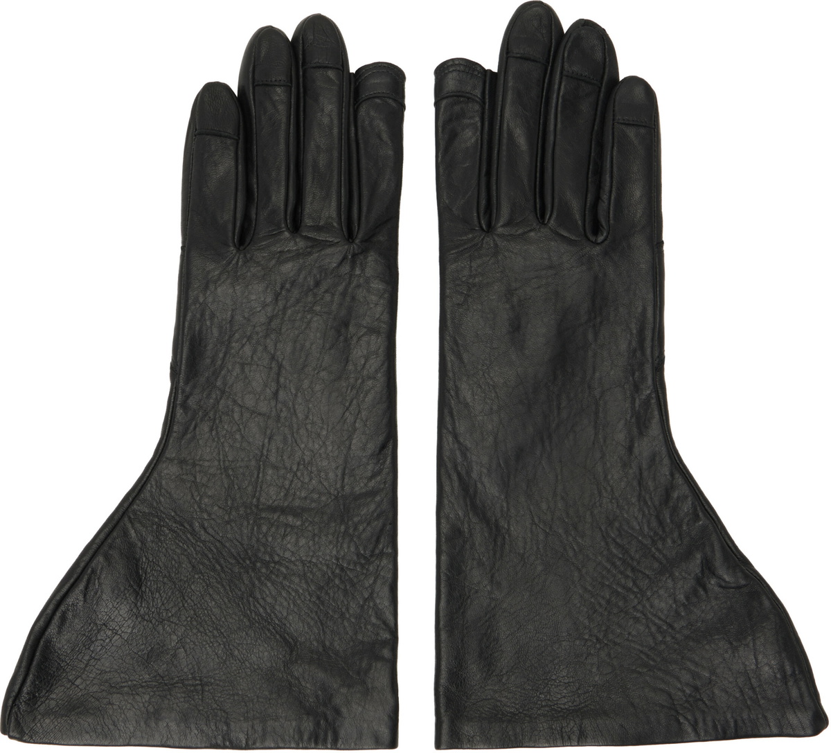 Rick Owens Black Tower Flared Gloves