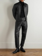 TOM FORD - Slim-Fit Full-Grain Leather Jacket - Black