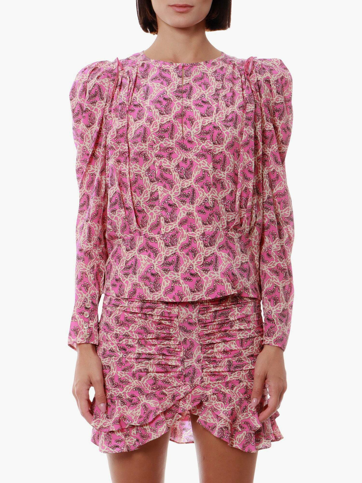 ISABEL MARANT【関税送料込＆SALE価格】Zarga シルクトップ ISABEL MARANT Zarga printed silk-blend crepe de chine blouse