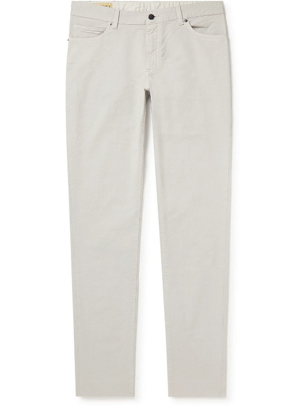 Photo: Purdey - Slim-Fit Stretch-Cotton Twill Trousers - Gray