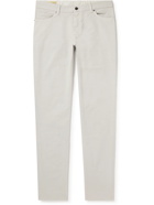 Purdey - Slim-Fit Stretch-Cotton Twill Trousers - Gray