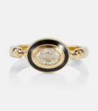Melissa Kaye Lenox Reign 18kt gold ring with diamonds