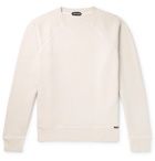 TOM FORD - Loopback Cotton-Blend Jersey Sweatshirt - Off-white