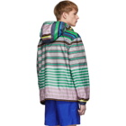 Prada Reversible Multicolor Striped Nylon Jacket