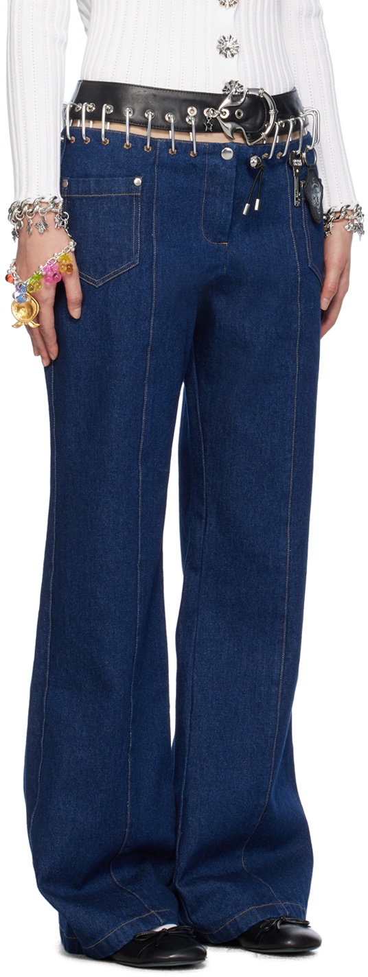 Chopova Lowena Blue Bump Carabiner Jeans Chopova Lowena