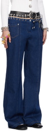 Chopova Lowena Blue Bump Carabiner Jeans