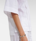 Loulou de Saison Sofi tie-neck cotton poplin top