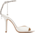 Jimmy Choo White Saeda 100 Heeled Sandals