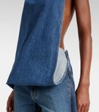 Alaïa Caped denim top