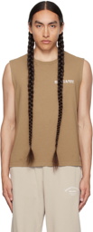 Sporty & Rich Brown 'Health Club' Tank Top