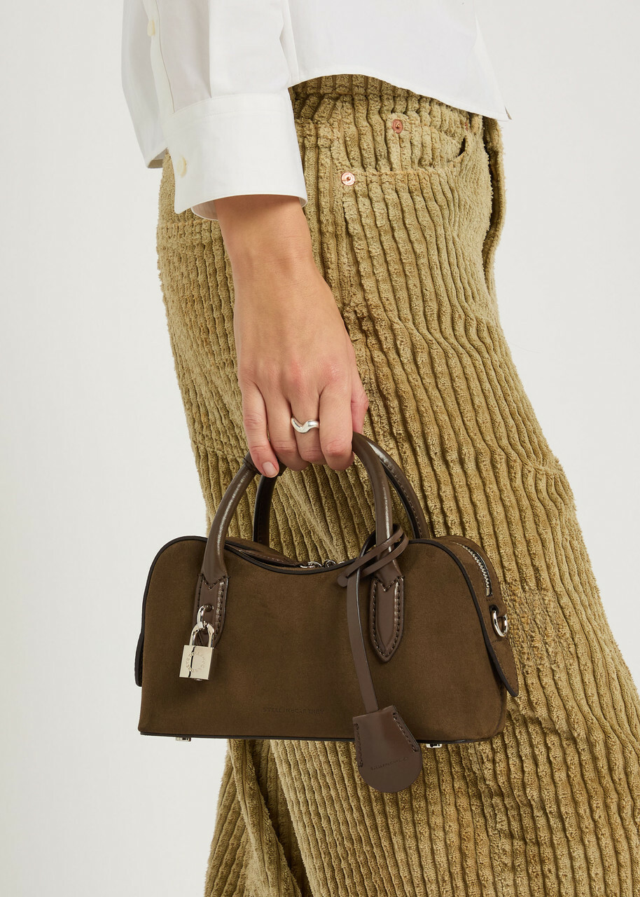 Stella Mccartney Stella Ryder Small Faux Suede top Handle bag - Moca - One Size