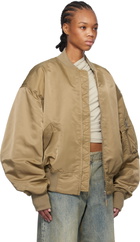 Entire Studios Khaki Broad Bomber Jacket