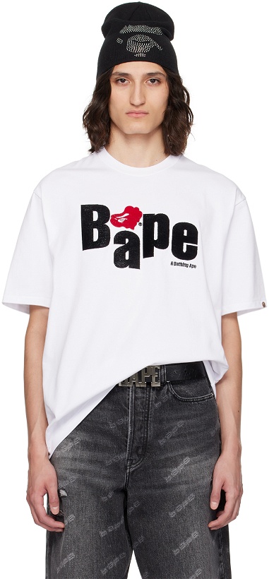 Photo: BAPE White Heart Ape Head T-Shirt