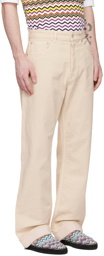 Missoni Beige Embroidered Jeans