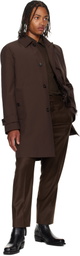 Ferragamo Brown Trench Car Coat