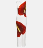 Loewe - Floral cotton-blend tank dress