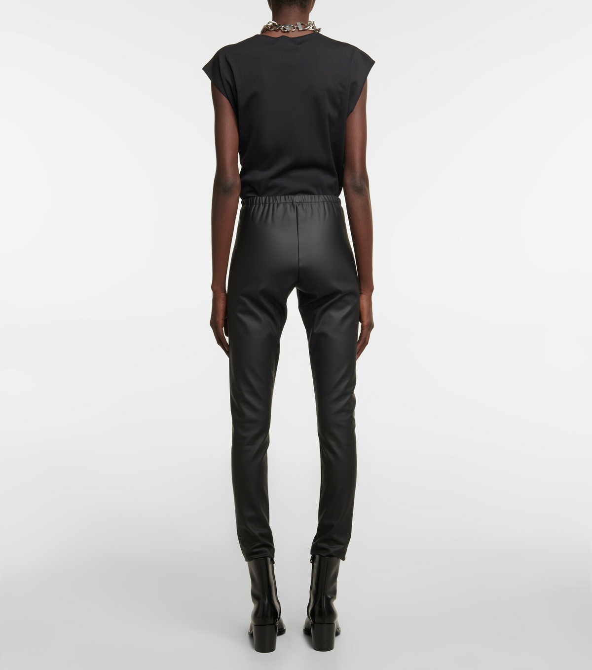 Junya Watanabe - Faux-leather cropped leggings