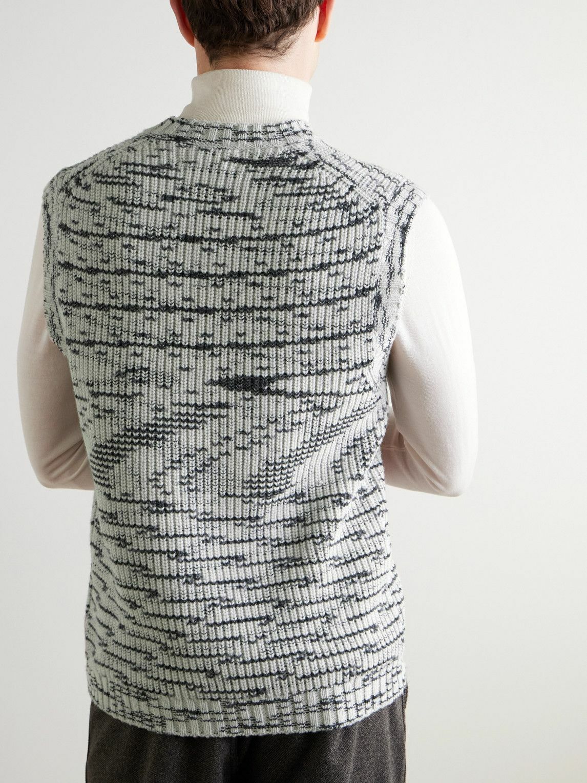 Mr P. - Space-Dyed Wool Sweater Vest - Gray Mr P.