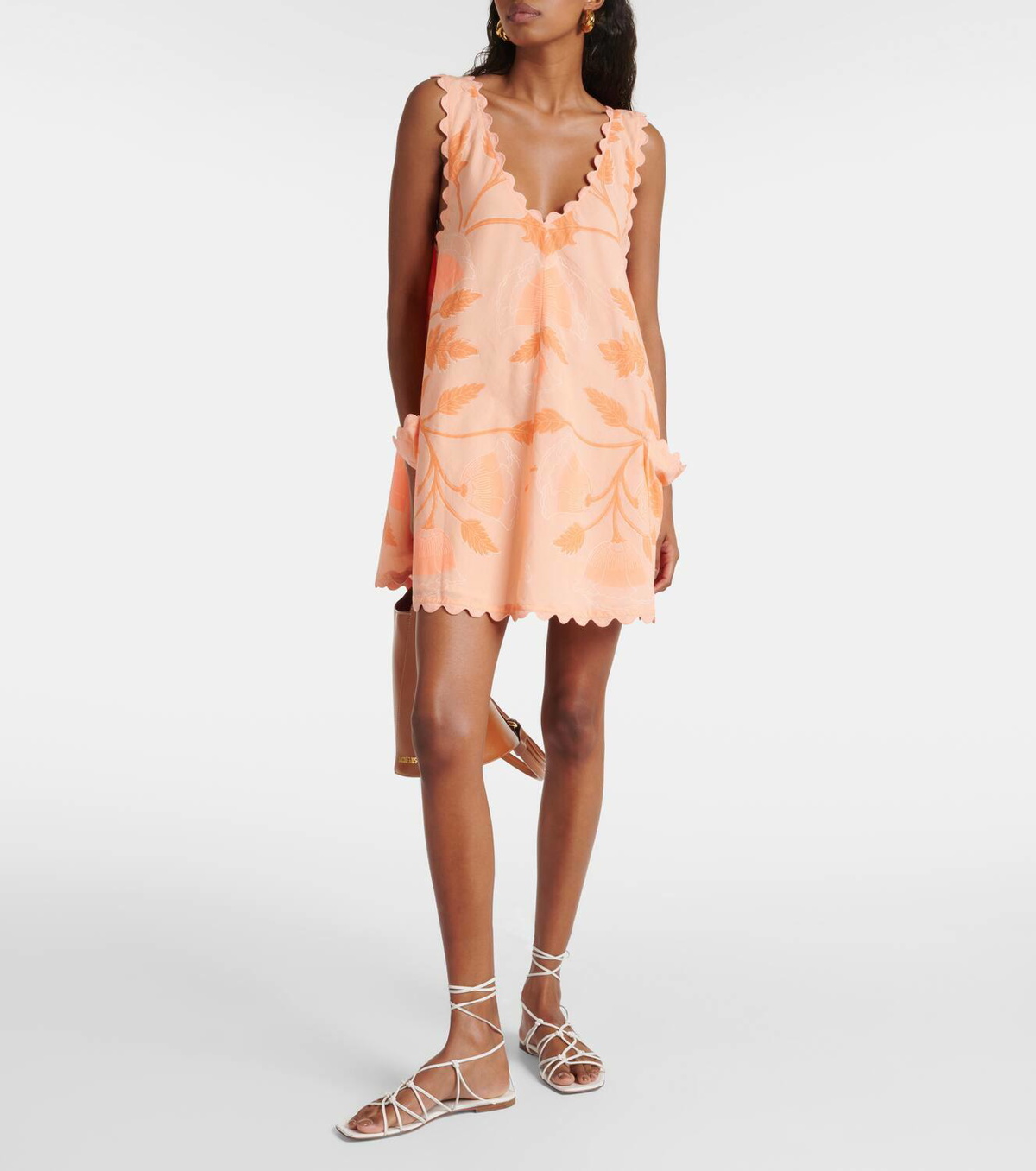 Juliet Dunn Scalloped floral minidress Juliet Dunn
