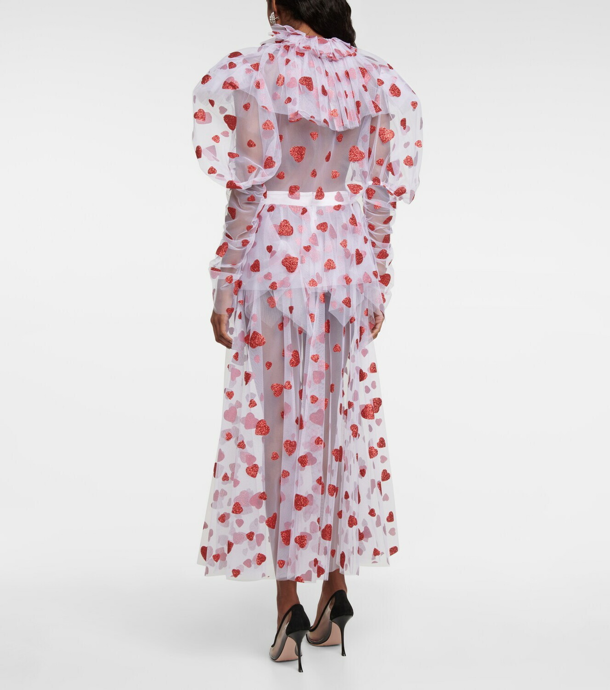 Rodarte - Glittered tulle blouse