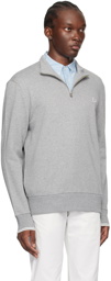 Fred Perry Gray Half-Zip Sweatshirt