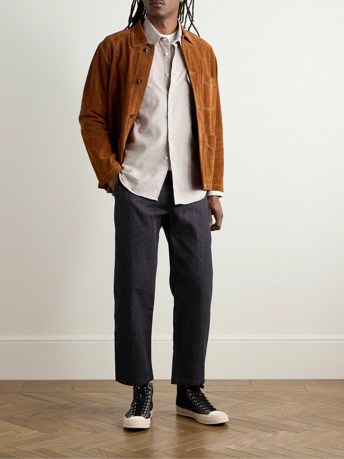De Bonne Facture - Balloon Straight-Leg Denim Trousers - Blue