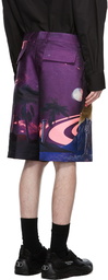 Valentino Purple Water Nights Bermuda Shorts