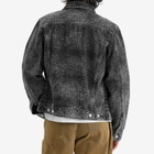Aries Men's Lasered Croc Trucker Jacket in Black