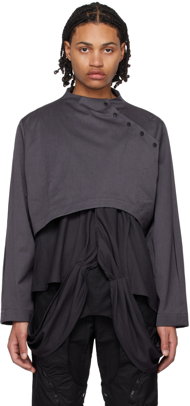 ænrmòus Black Ciam Shirt & Vest Set ænrmòus