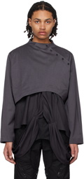 ænrmòus Gray Ciam Shirt & Vest Set