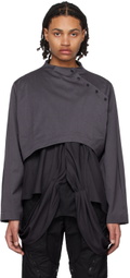 ænrmòus Gray Ciam Shirt & Vest Set