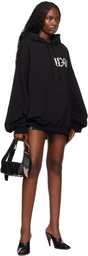 032c Black 'SOS' Bubble Hoodie