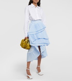 Dries Van Noten - Draped pleated midi skirt