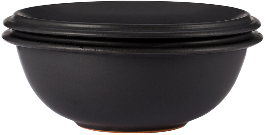 BKLYN CLAY SSENSE Exclusive Black Saturn Dinnerwear Cereal Bowl & Eggo Plate Set