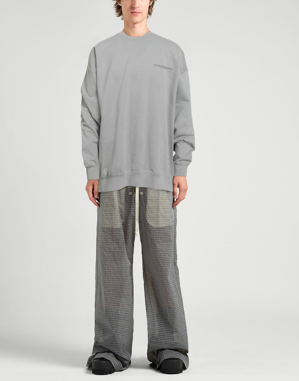 Y-3 Mens Sweatshirt in Grey