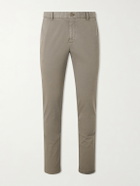 Sunspel - Straight-Leg Garment-Dyed Cotton-Blend Twill Chinos - Brown