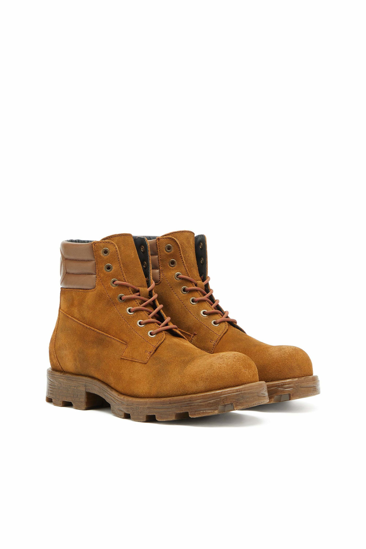 Diesel D-Hammer - Combat boots in suede and leather - Boots Mens in Brown