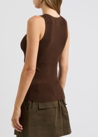 Aexae Ribbed-knit Tank Brown XS (UK6 / XS)