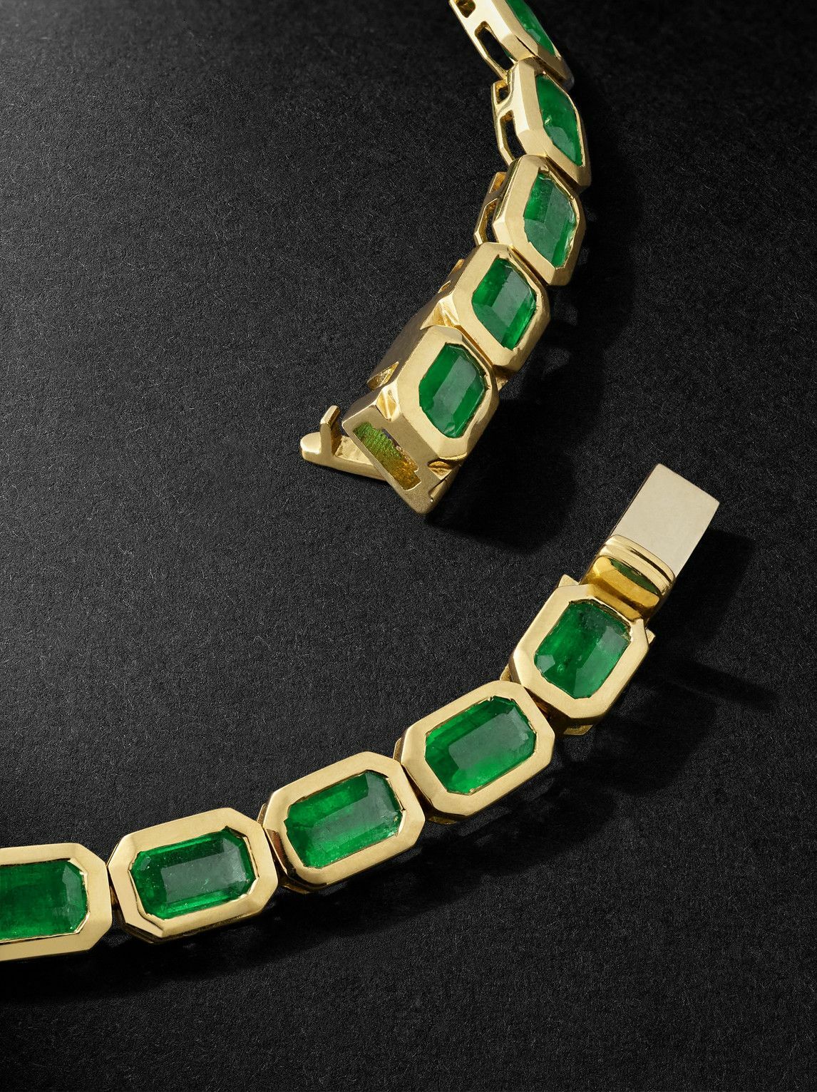 SHAY - 18-Karat Gold Emerald Tennis Bracelet - Gold