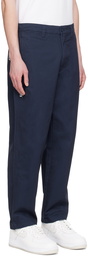 AAPE by A Bathing Ape Navy Embroidered Trousers