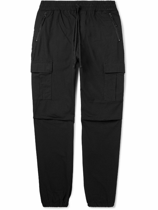 Photo: Carhartt WIP - Straight-Leg Cotton-Ripstop Drawstring Cargo Trousers - Black