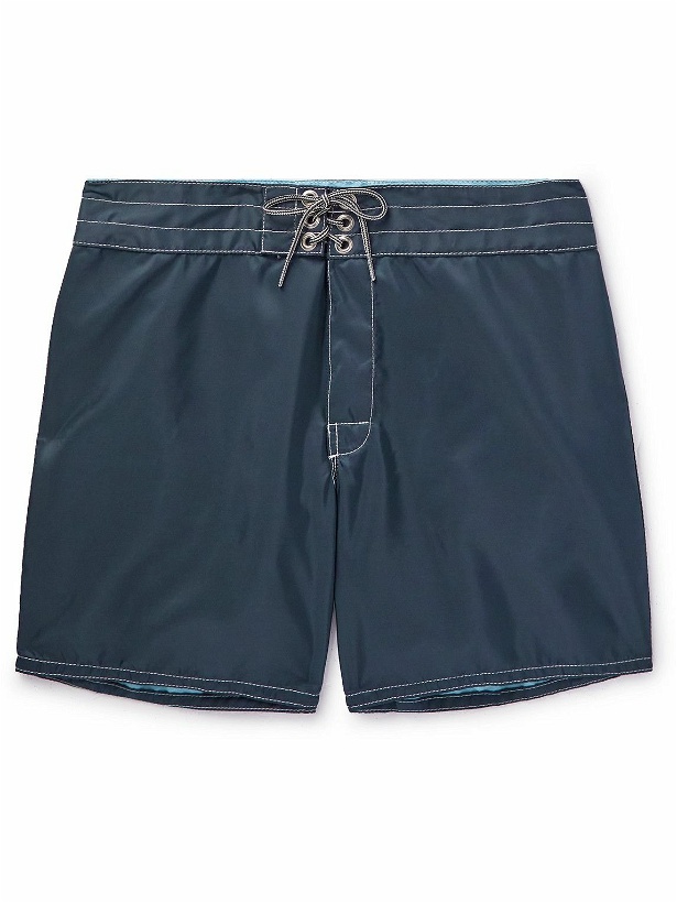 Photo: Birdwell - 310 Straight-Leg Mid-Length Swim Shorts - Blue