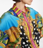 Versace Medusa Palm Springs tie-front silk blouse