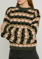 Moncler Striped Wool-blend Jumper Green