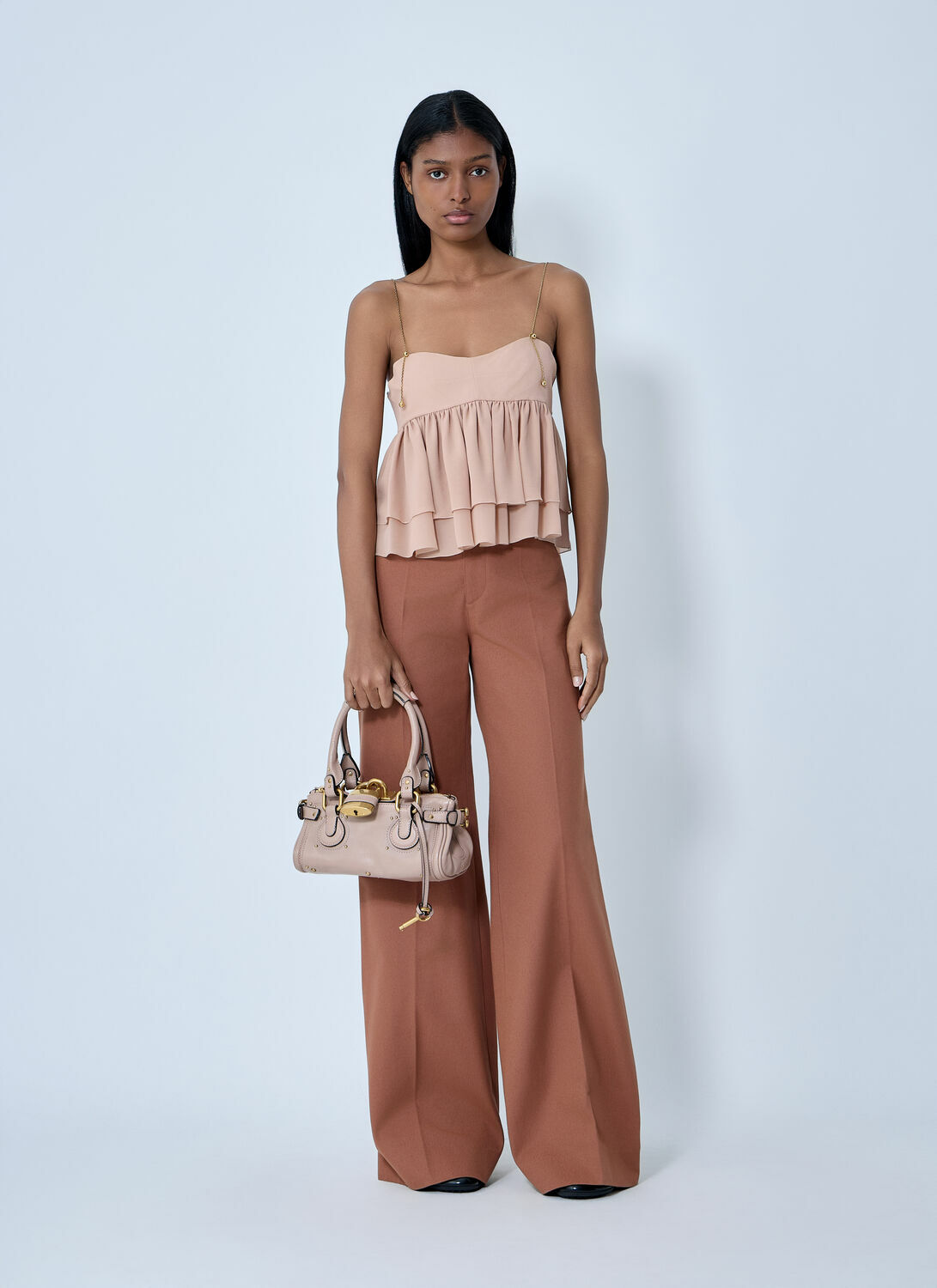 Chloé Sleeveless Ruffle Top