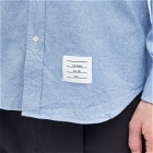 Thom Browne Men's 4 Bar Button Down Flannel Shirt in Light Blue